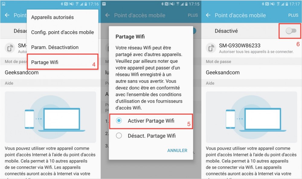 Partage Wi-Fi Samsung Galaxy S7 - 02